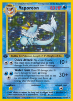 Vaporeon 12/64 — English Jungle reference artwork for a card included in this bundle; not the actual item photograph