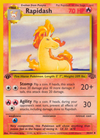 Rapidash 44/64 — English Jungle reference artwork for a card included in this bundle; not the actual item photograph