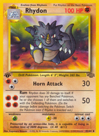 Rhydon 45/64 — English Jungle reference artwork for a card included in this bundle; not the actual item photograph