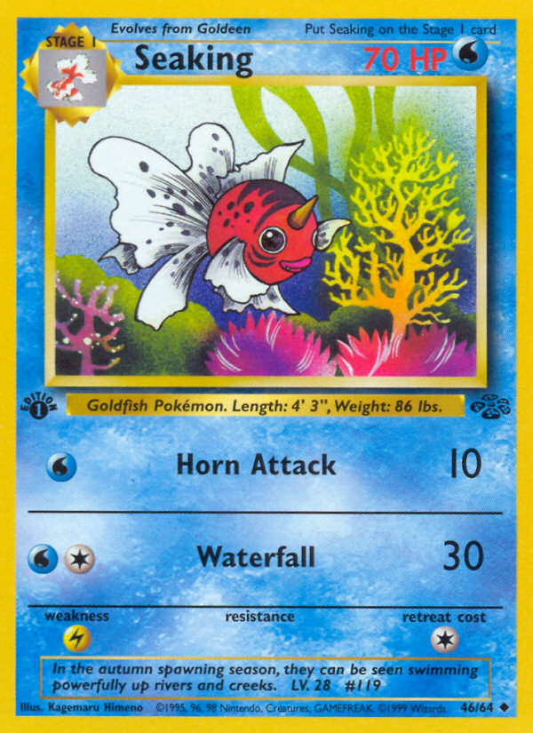 Seaking 46/64 — English Jungle reference artwork for a card included in this bundle; not the actual item photograph