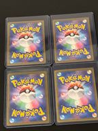Actual japanese Pokémon cards — Mega Charizard X ex 223/193, Mega Lucario ex 228/193, Mega Scrafty ex 231/193, Mega Froslass ex 224/193 — bundle photograph
