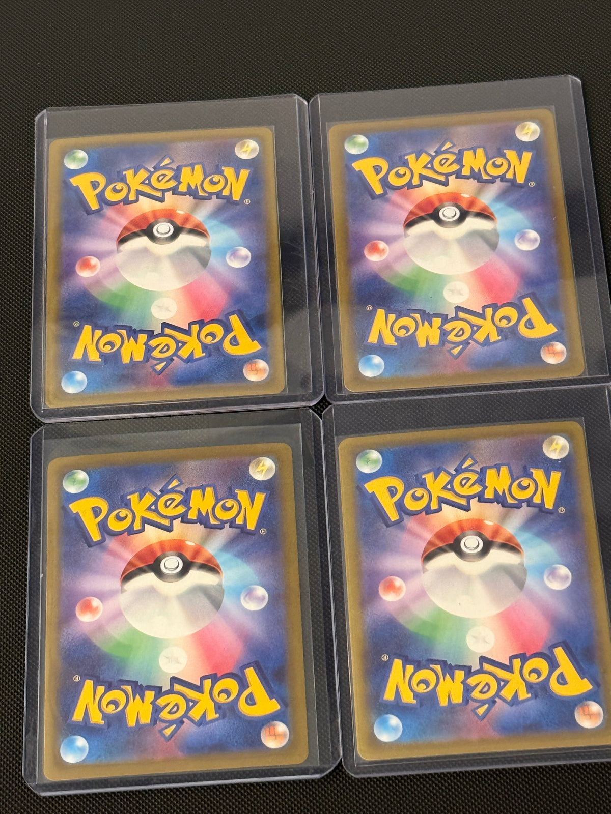 Actual japanese Pokémon cards — Mega Charizard X ex 223/193, Mega Lucario ex 228/193, Mega Scrafty ex 231/193, Mega Froslass ex 224/193 — bundle photograph