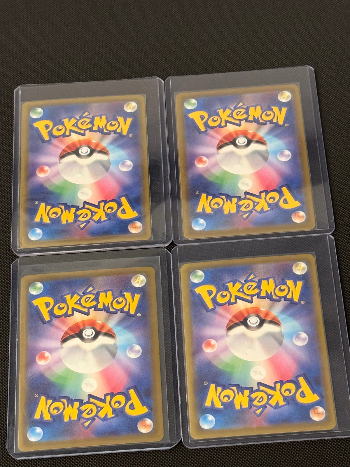 Actual japanese Pokémon cards — Mega Charizard X ex 223/193, Mega Lucario ex 228/193, Mega Scrafty ex 231/193, Mega Froslass ex 224/193 — bundle photograph