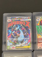 Actual japanese Pokémon cards — Mega Charizard X ex 223/193, Mega Lucario ex 228/193, Mega Scrafty ex 231/193, Mega Froslass ex 224/193 — bundle photograph