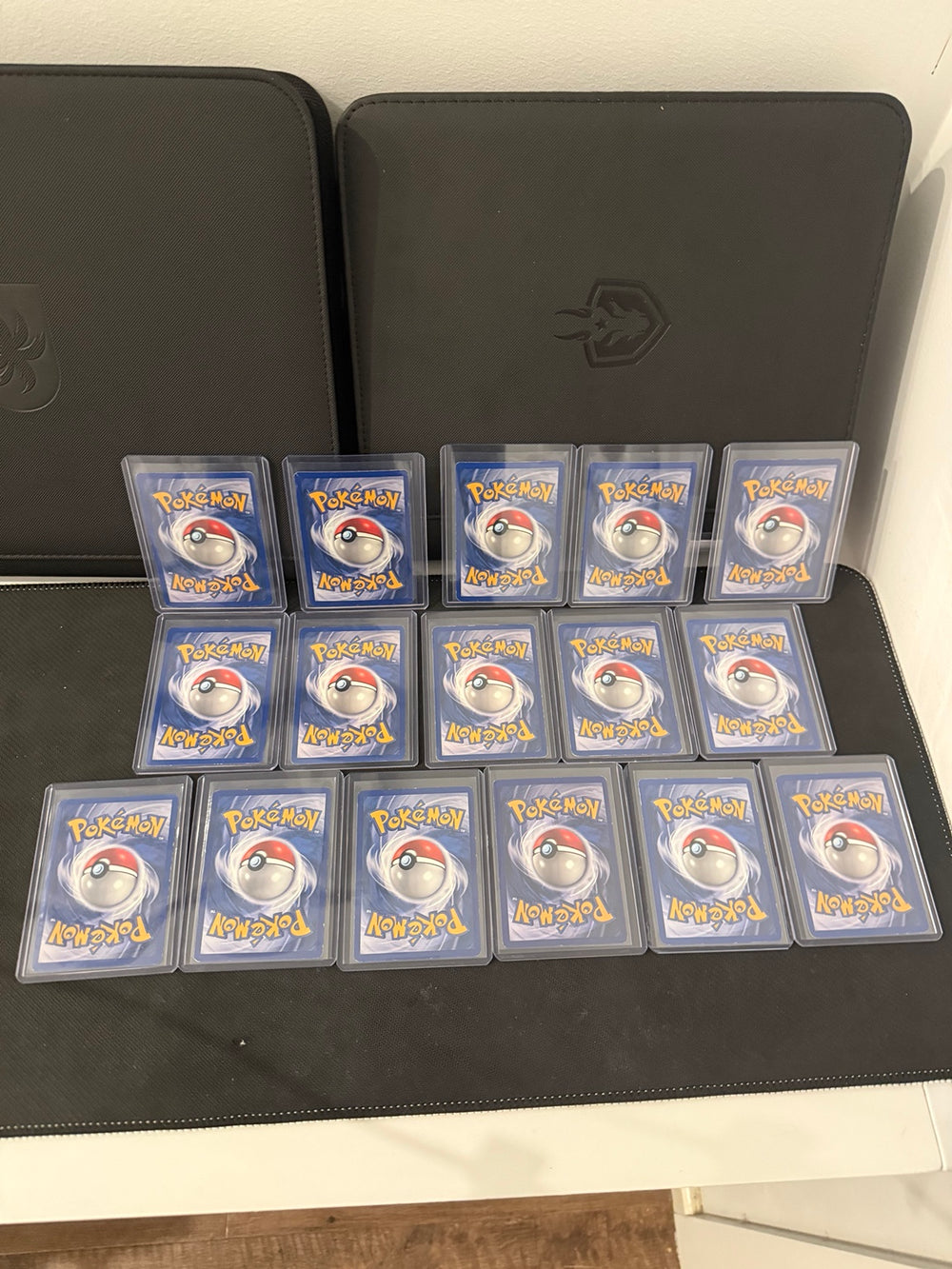 Actual backs of the sixteen individually displayed English Jungle cards
