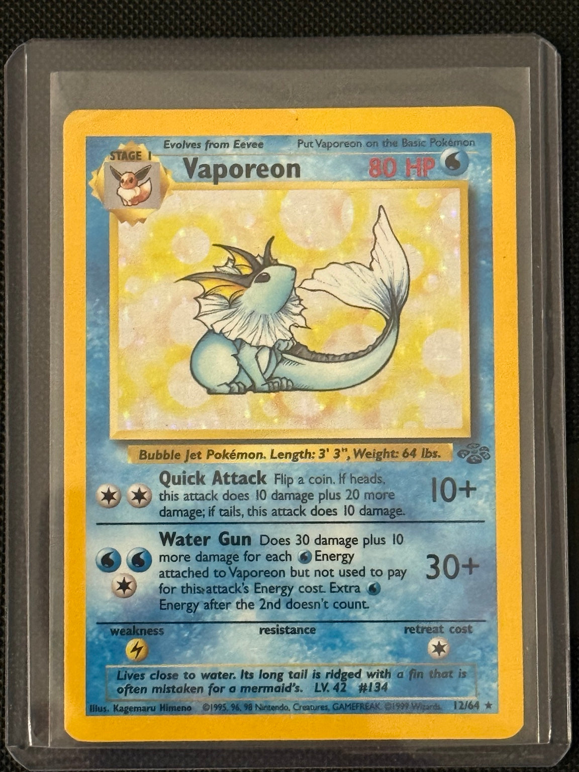 Vaporeon 12/64 · Jungle · Unlimited Holo