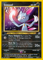 Sneasel 25/111 Neo Genesis 1st Edition — reference artwork; actual card photos follow
