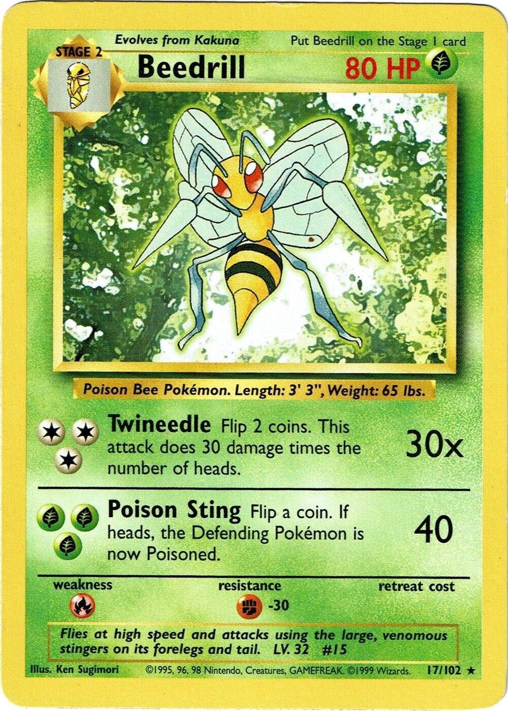 Beedrill — 17 — Base Set (Unlimited)