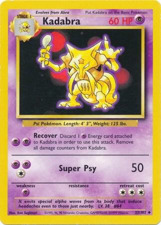 Kadabra — 32 — Base Set (Unlimited)