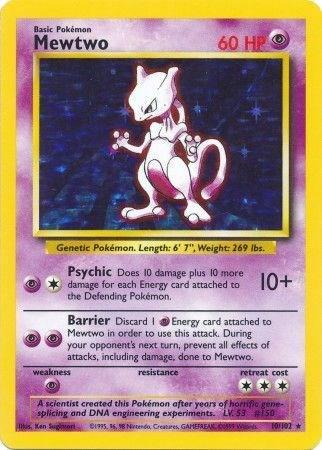 Mewtwo — 10 — Base Set (Unlimited)