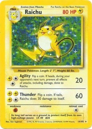 Raichu — 14 — Base Set (Unlimited)